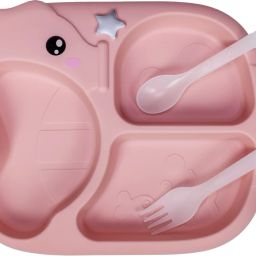 Sea Horse - Plastic feeding plate with Spoon & Fork - Polypropylene-image-65