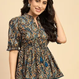 Casual Regular Sleeves Floral Print Women Black Top-image-55