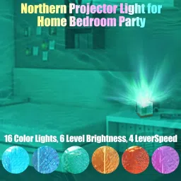 dazzel flex 16-Color Ocean Wave Projector Light - Remote Control & Adjustable Brightness Night Lamp image 4