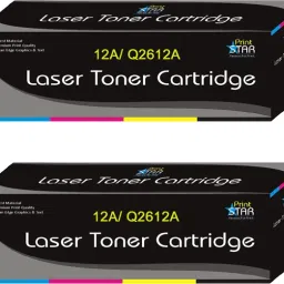 PrintStar 12A / Q2612A Compatible for HP 12A Toner Cartridge For HP LaserJet 1010, 1012, 1015, 1018, 1020, 1022, 1022n, 3020, 3030 Pack Of 2 Black Ink Toner-picture-12