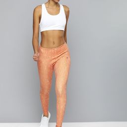 hrx by hrithik roshan Printed Women Orange Tights-picture-49