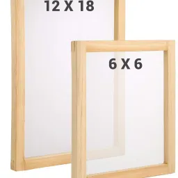 Screen Printing Wooden Frame (12X18)+(6X6) with Attached Mesh (2 Frames Combo)-20