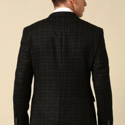 Men Checkered Single Breasted Formal Blazer-image-70
