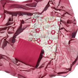 Unstitched Pure Cotton Salwar Suit Material Printed-image-54