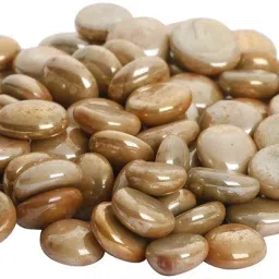 Glossy Finish Decorative Shiny Glass Pebbles For Aquarium Vase Filler Plant Pots Home Garden & Outdoor Decoration (Glossy Brown, 500 grams) Polished, Carved Round, Oval Fire Glass Pebbles-image-8