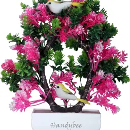 Artificial Plants Birds with Nightlight Potted Fake Plants for Home Decor Indoor Bonsai Artificial Plantwith Pot-image-93