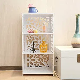 ss arts Living Room Side Table Storage Rack Sofa side table Engineered Wood Open Book Shelf image 2