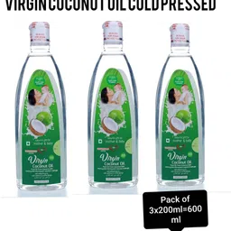 greennut Extra Virgin Coconut Oil (Cold Pressed) Pack of 3X200ML Hair Oil-picture-45