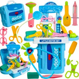 3 in 1 Doctor Play Set Carry Along Pretend Role Play Toy Dr Set Toys for Kids-2