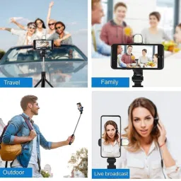 Wiggle R1S Bluetooth Selfie Stick with Tripod | Extendable, Wireless Remote, 360° Rotation, Adjustable Length for All Smartphones Bluetooth Selfie Stick image 4