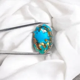 Real Original Firoza Turquoise Gemstone for Men and Women 8.5 Carat Regular Oval Crystal Stone-image-66