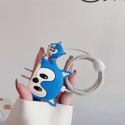 BeeNex Charger Cover for i-Phone 20W,3D Cartoon Sonic Design for i-Phone 11 12 13 14 15 Cable Protector-image-12