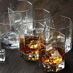 (Pack of 6) Italian Premium Octagonal Crystal Whiskey Glasses Set Glass Set Whisky Glass-picture-25