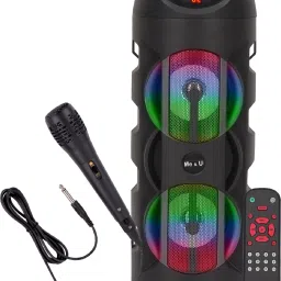 ME&U partymatepro TWS 8 hours play time FM USB AUX BLUETOOTH KARAOKE MIC RGB LIGHT 40 W Bluetooth Tower Speaker-image-28