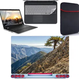 SDM nature wallpaper 4 in 1 combo pack with laptop skin sticker decal, laptop sleeve pouch, key guard, Screen protector all are laptop 15.6 inch Combo Set vinyl Laptop Decal 15.6 Combo Set 158 Combo Set-image-89