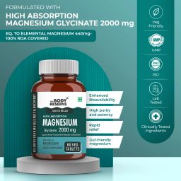 the body reserve Magnesium Glycinate Supplement 2000mg chelated form Muscle Recovery &Good Sleep image 4