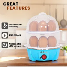 dokro Electric Instant Egg Boiler, 3 Boiling Modes, Overheat Protection, Smart SPEB3 Egg Cooker image 3
