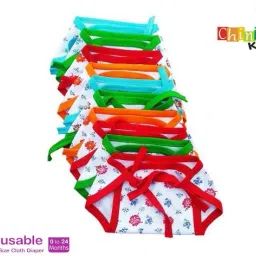 Baby Hosiery Cotton Diaper Tying Knotted Nappies Washable & Reuable Indian Style-14
