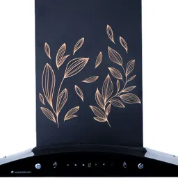 Ruby Curve Flora 60 cm Auto Clean Wall Mounted Black 1200 CMH Chimney-image-7