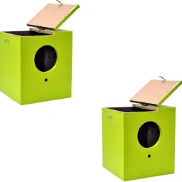Breeding Box for Parrot, Zava Zibra Budgies pack of 2 Bird House-picture-1