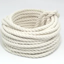 | 3ply Twisted Cotton Rope Macrame Cord Thread (25m, 5mm) Wall Hanger & DIY work Off White-image-3