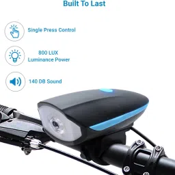 rebound USB Rechargeable Bicycle Horn (140 dB) 3 Modes Bell image 2