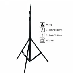 Winsumm 9feet Light Stand for Ring Light, Reflector, Flash, Diffuser, Softbox,Studio Tripod, Tripod Kit image 4