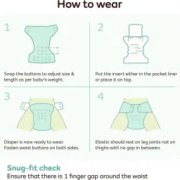 veeraa clothing Reusable Combo-3 Cloth Diaper with White Insert pad Changing Station image 5