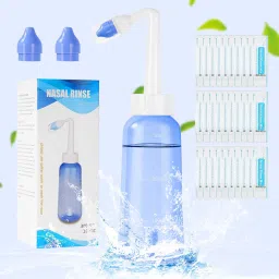 Nasal Rinser Kit for Sinus & Allergy Relief, With 30 Packs Nasal Wash Manual Nasal Aspirator-picture-20