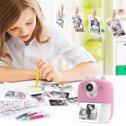 IMMUTABLE Camera Children Kids Instant 24MP Kids Digital Camera fds20 Multi-function Monochrome Label Printer image 3