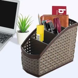 Plastic 4 compartment makeup brush holder Storage Basket-image-57