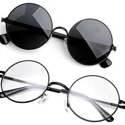UV Protection, Polarized, Gradient, Mirrored Round Sunglasses (55)-15