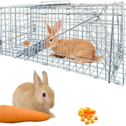 Humane Live Animal Trap Large Metal Cage with Handle 78x31x28cm Live Trap-12