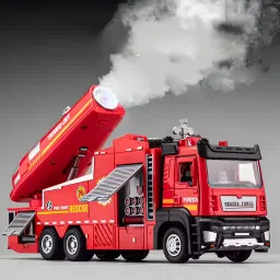 Die-Cast Fire Truck with Turbo Jet, Light & Siren, Water Spray Firefighter Truck-25
