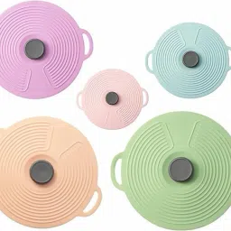 5Pack Silicone Lids for Bowl, Microwave Splatter Cover 3 inch Lid-24