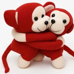 Adorable Hugging Red Monkey Soft Toy – Cute Couple Plush for Kids & Gifting - 18 cm-image-19