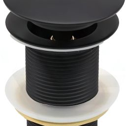 High Quality Full Brass Matte Black Finish 3" Inch Full Thread Pop Up Waste Coupling For Wash Basin & Bathroom | Brass Pop Up Waste Coupling Health Faucet-image-77
