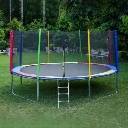 16Ft GS Double Leg Jumping Trampoline with Safety Net for Kids & Adults, outdoor-image-36