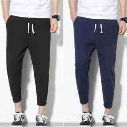 Pack of 2 Men Self Design Multicolor Track Pants-image-21