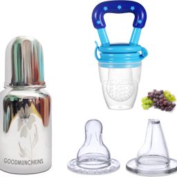 Stainless Steel Feeding Bottle Silicone-Fruit Feeder/Niple & Spout- 304 Grade Stainless Steel-40