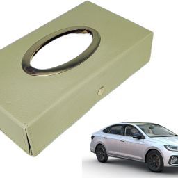 Chrom-Beige Tisue Box Leatherete-840 Vehicle Tissue Dispenser-25