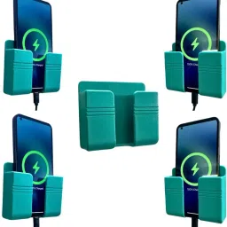 M/S DSNS Green Wall Mounted Mobile Holder Storage Case for Remote Universal Pack OF 5 Mobile Holder-0
