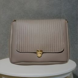 Brown Women Sling Bag | Chic Ribbed Flap | Luxe Gold Lock | Trendy & Compact | Ideal for Daily Use-image-109