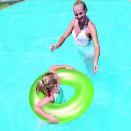 Children's (IND*55) beach swimming ring 76 cm Green Inflatable Swimming Safety Tube-image-53