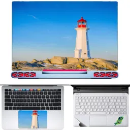 SDM 3in1 Accessories Combo Kit - Laptop skin sticker Decal with Touch Pad Skin Guard , trackpad skin transparnt Compatible for AllLaptops 15.6 Inch natural image207 Combo Set-picture-18
