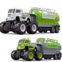 Friction Power Metal Die-Cast Watering Cart Trailer Truck Toy For Kids Gift-picture-39