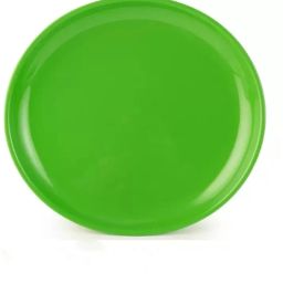 Microwave safe Unbreakable Glossy Plain Designed (Green 27'cm) Lunch Plates Dinner Plate-image-44