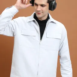 Men Solid Casual Jacket-image-75