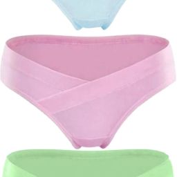 Pack of 3 Women Maternity Green, Pink, Light Blue Panty-image-77