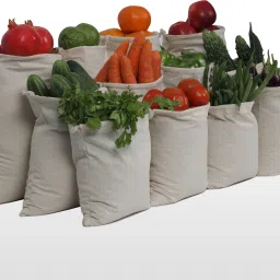 Washable 100% Cotton Fruits Vegetable Storage Bags For Fridge Refrigerator Pack of 12 Grocery Bags-image-97